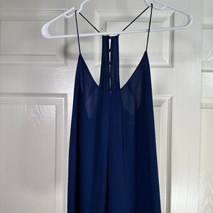Naked Truth Navy Blue Spaghetti Strap Tank Top - Small